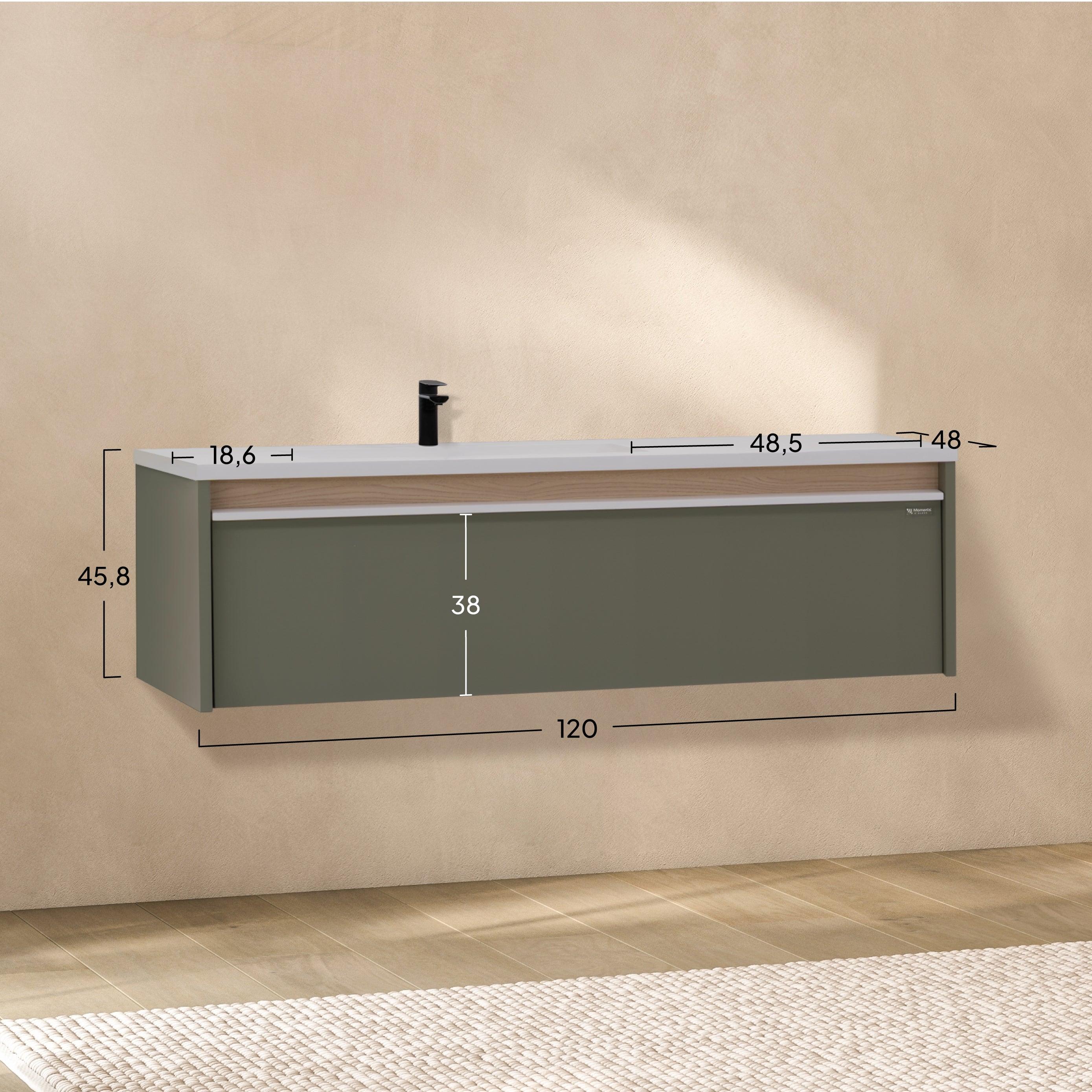 NEREIA - Mueble de lavabo suspendido