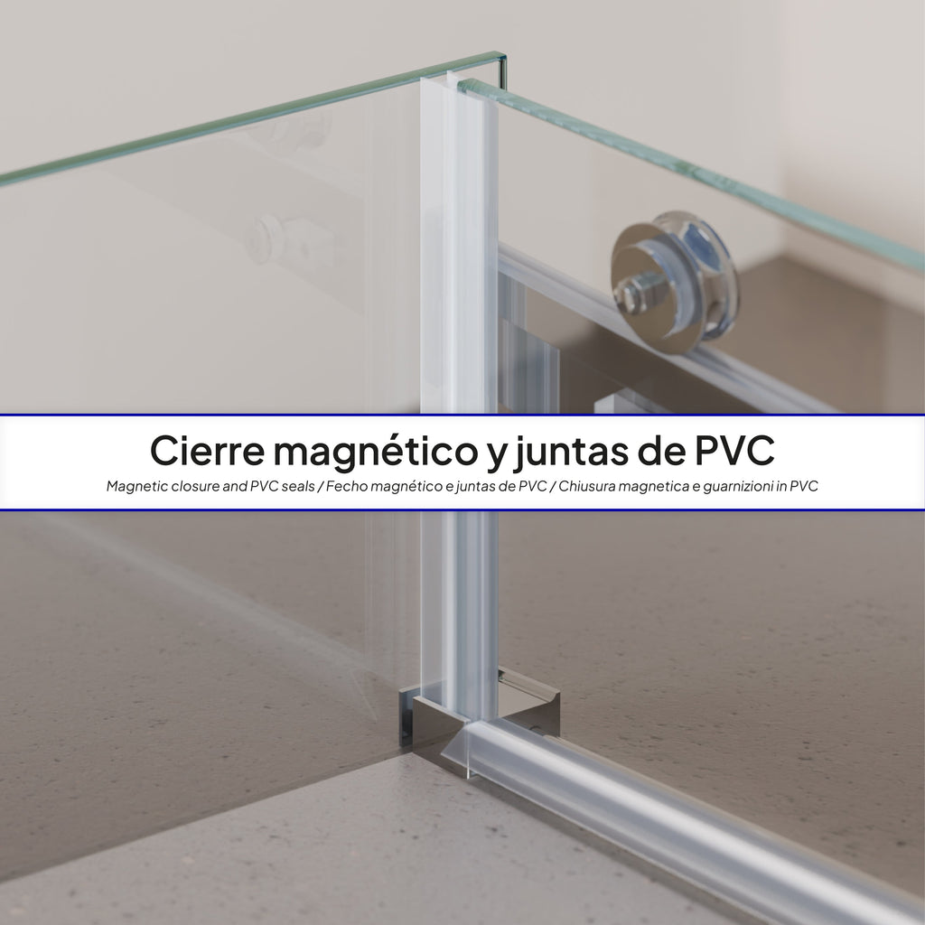 VIOLA - Cabine de duche com portas de correr em vidro temperado 8 mm, altura 200 cm