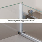 VIOLA - Cabine de duche com portas de correr em vidro temperado 8 mm, altura 200 cm