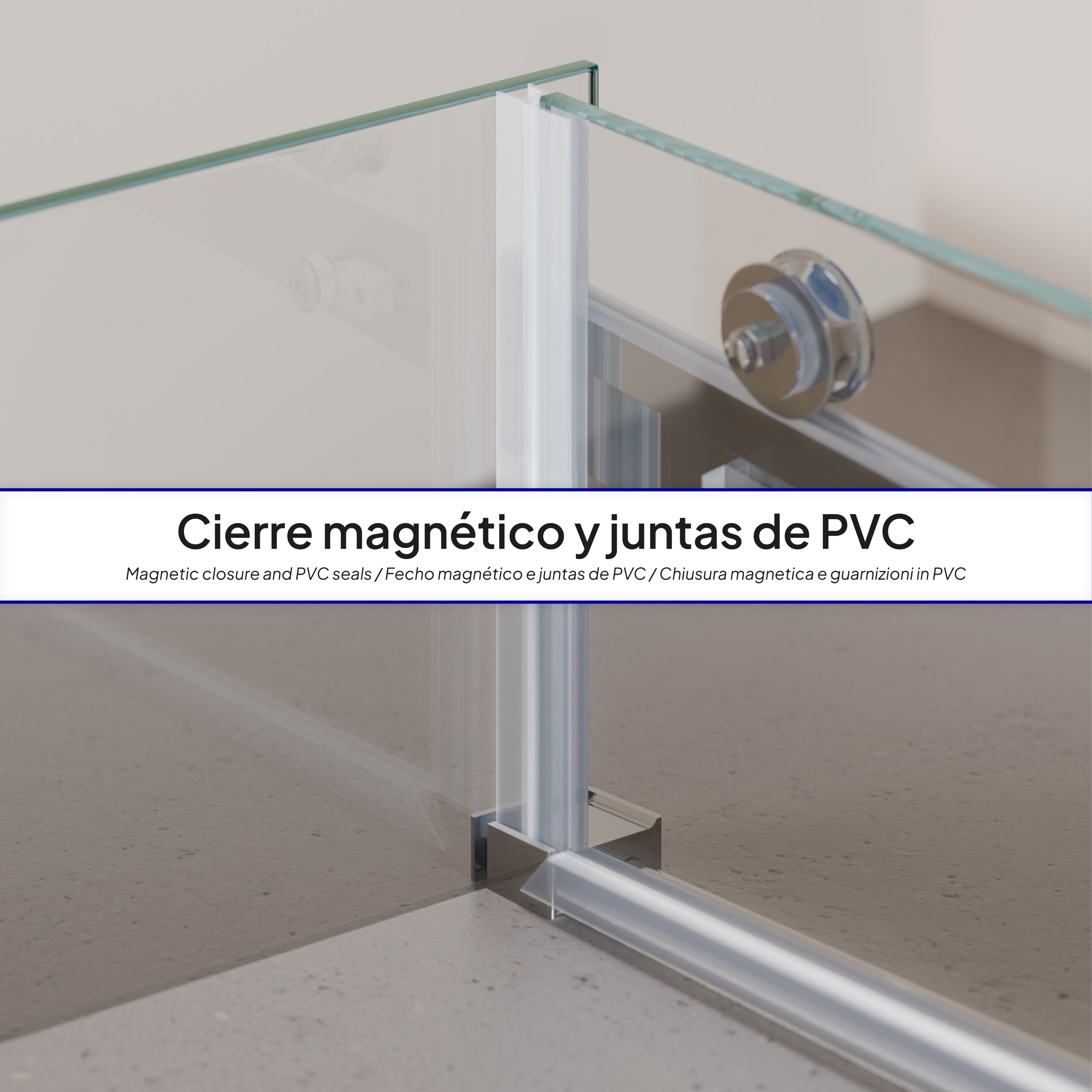 VIOLA - Cabine de duche com portas de correr em vidro temperado 8 mm, altura 200 cm