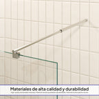 FIONA - Painel de duche walk-in em vidro temperado 8 mm com perfil cromado
