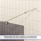 FIONA - Painel de duche Walk-In em vidro temperado escurecido 10 mm com perfil cromado