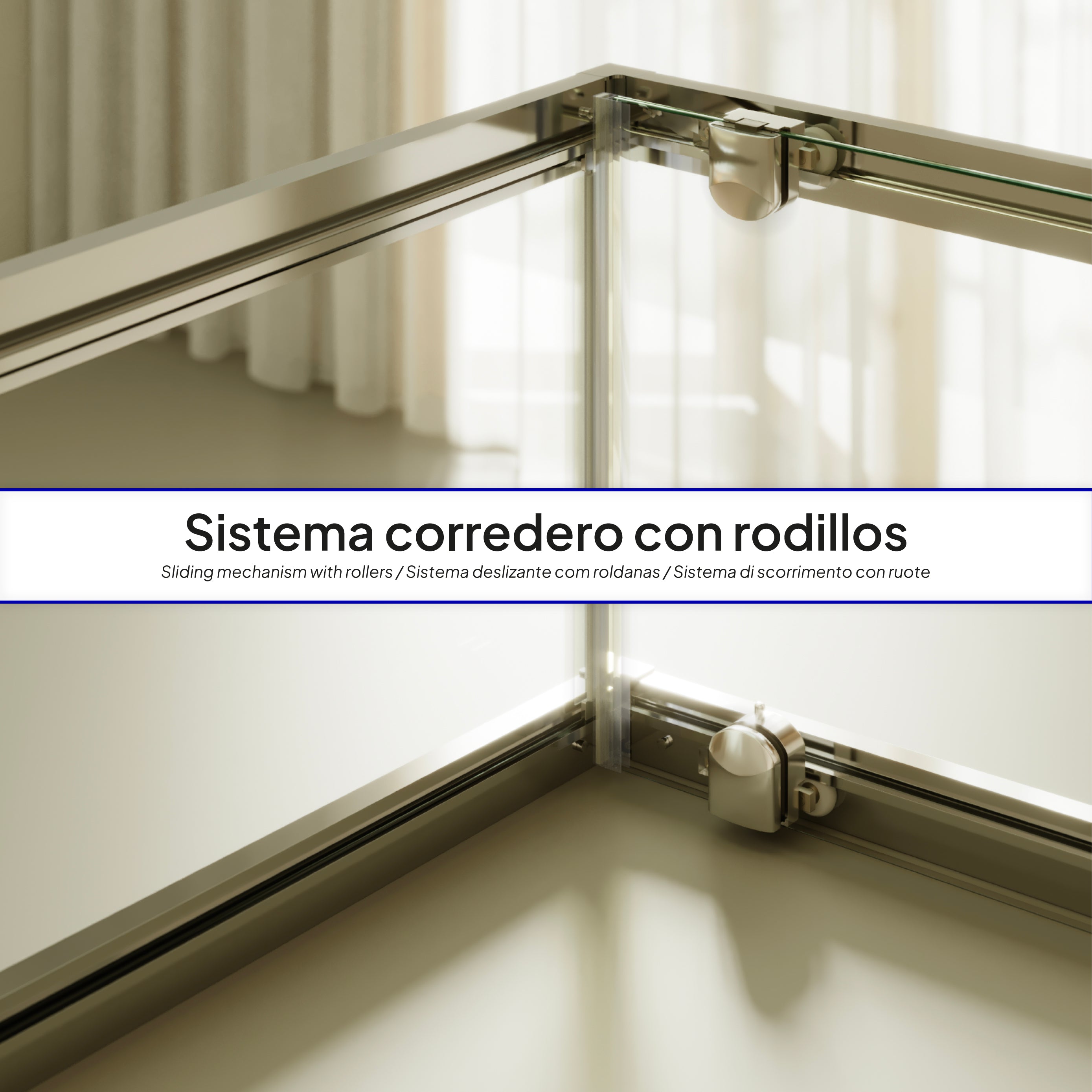 DORA - Cabina doccia con ante scorrevoli in vetro temperato