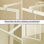 GIANNA - Painel de duche Walk-In com 2 painéis em vidro temperado com blocos e perfil cromado