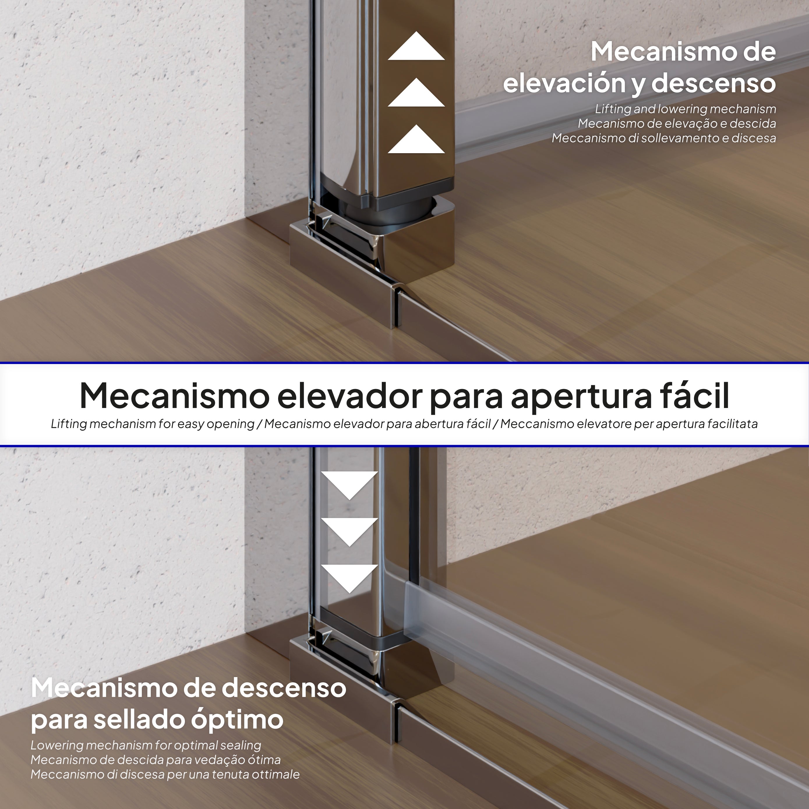 ALINA - Cabine de duche de canto com portas dobráveis em vidro temperado