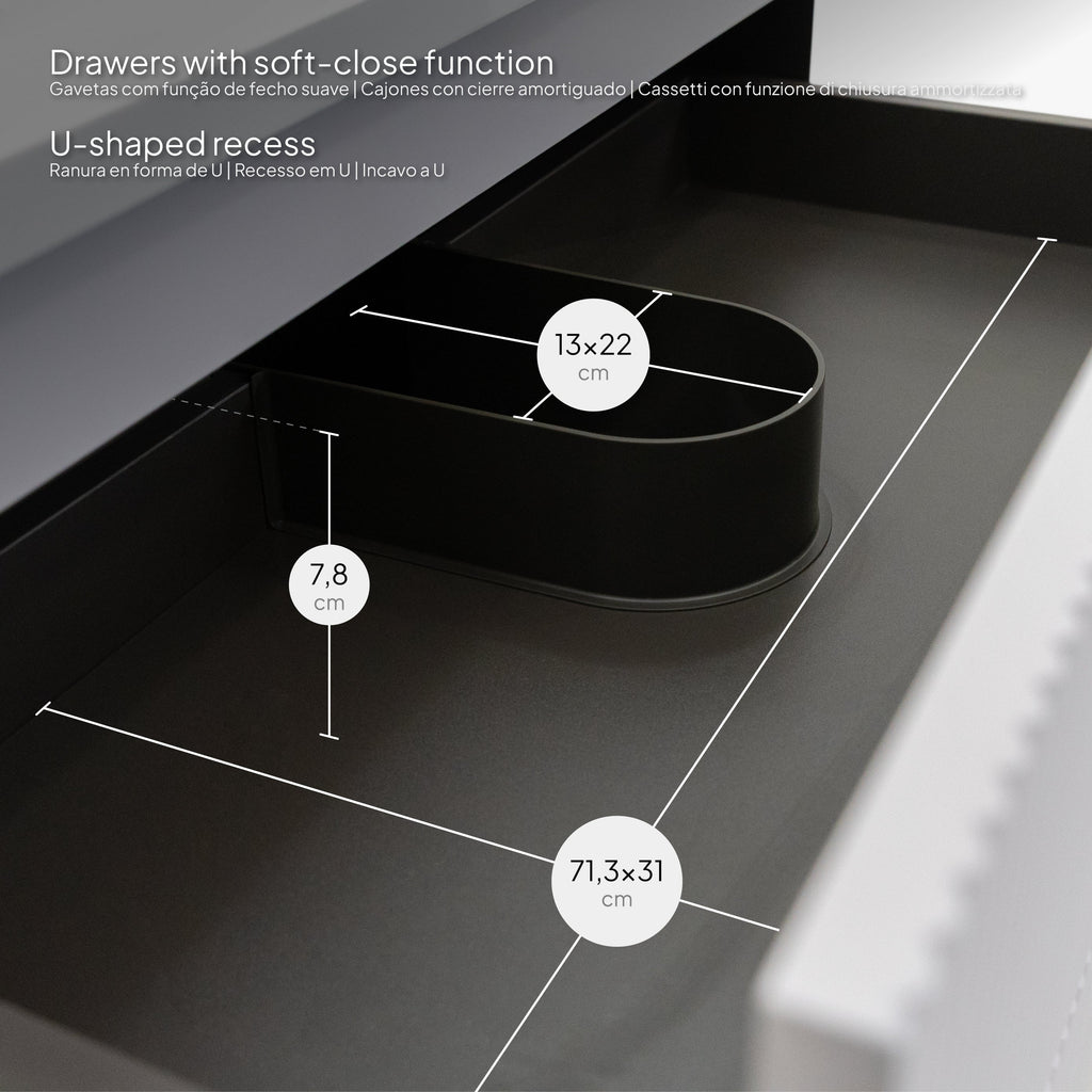 TÁLIA - Mobile lavabo con cassetti soft-close