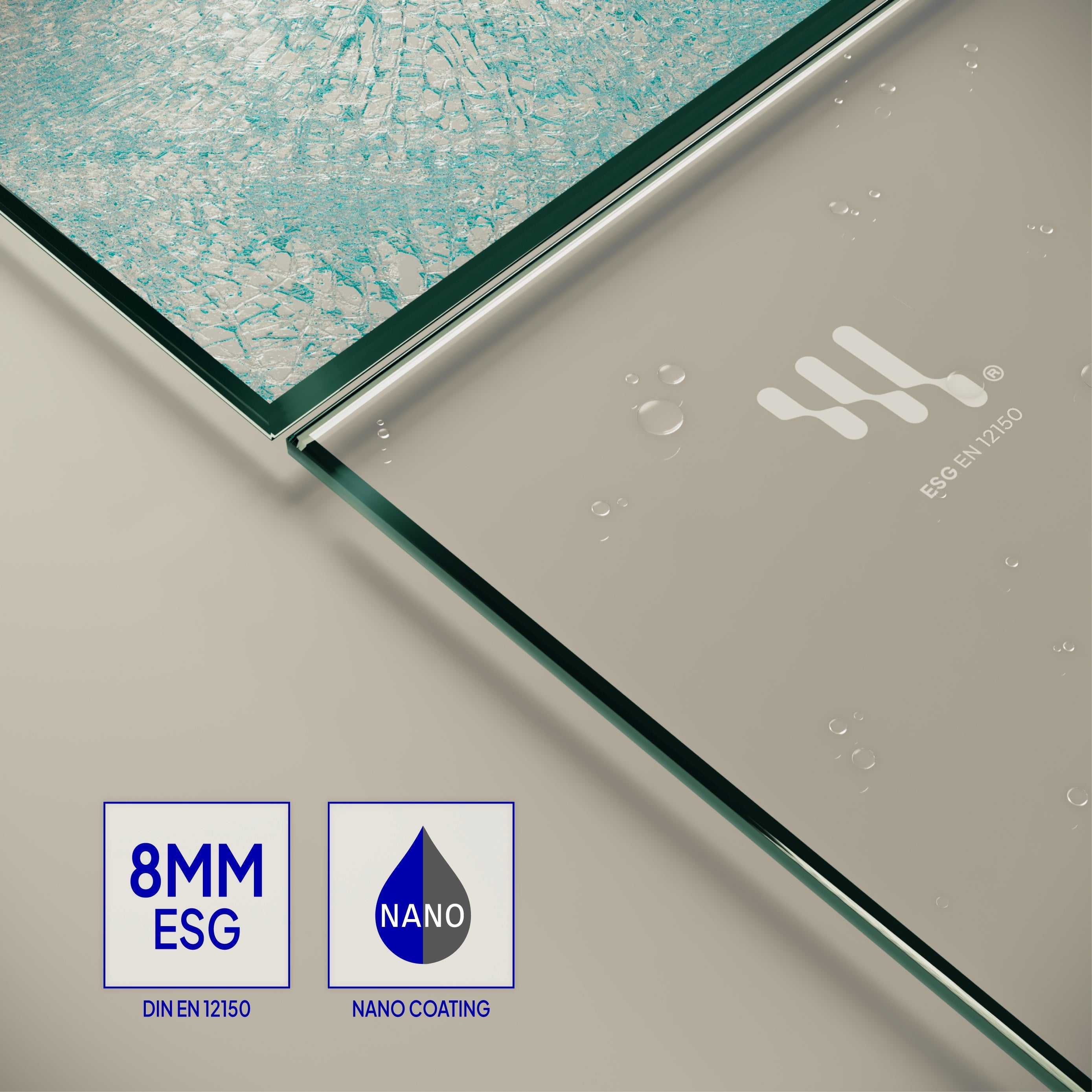 GIANNA - Painel de duche Walk-In em vidro temperado com perfil cromado