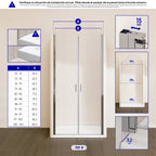 STELLA - Porta doccia con ante battenti in vetro temperato e profilo cromato
