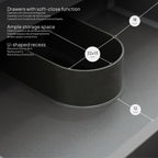 INDRA - Mobile lavabo doppio sospeso modulare