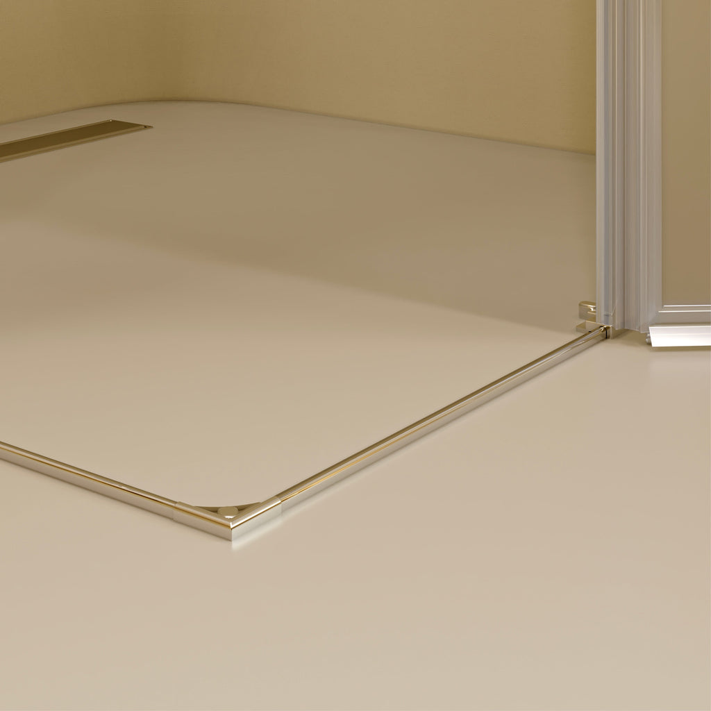 ALICE - Cabine de duche de canto com portas articuladas em vidro temperado fosco