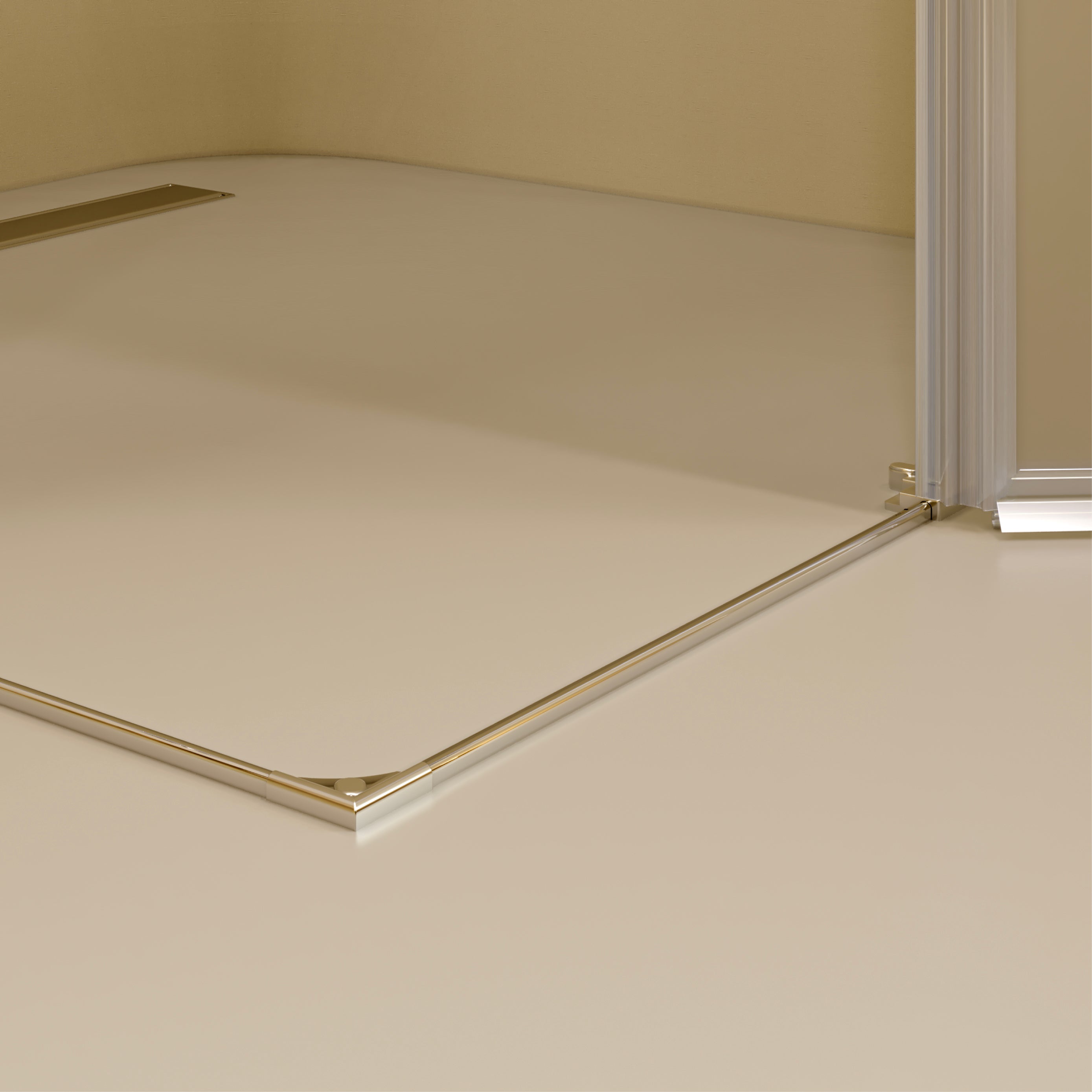 ALICE - Cabine de duche de canto com portas articuladas em vidro temperado fosco