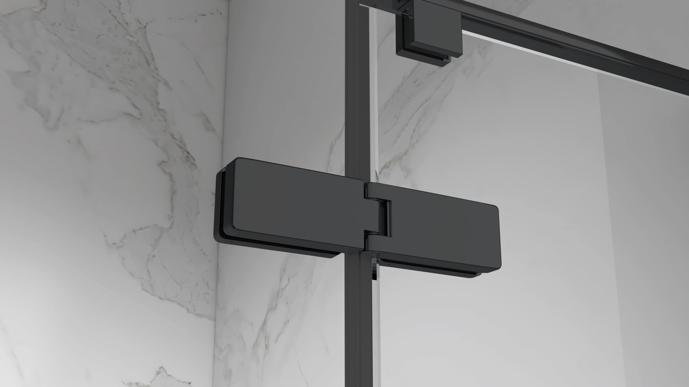 JAYLA - Cabina doccia con ante battenti, vetro 6 mm e profilo nero opaco