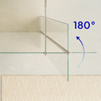 FIONA - Painel de duche Walk-In com painel lateral giratório em vidro temperado 10 mm