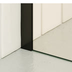 FIONA - Painel de duche walk-in em vidro temperado 8 mm com perfil preto mate e barra 23BM