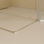 ALICE - Cabina de ducha de esquina con puertas batientes de cristal templado medio esmerilado