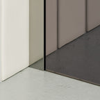 FIONA - Painel de duche Walk-In em vidro temperado escurecido 10 mm com perfil cromado