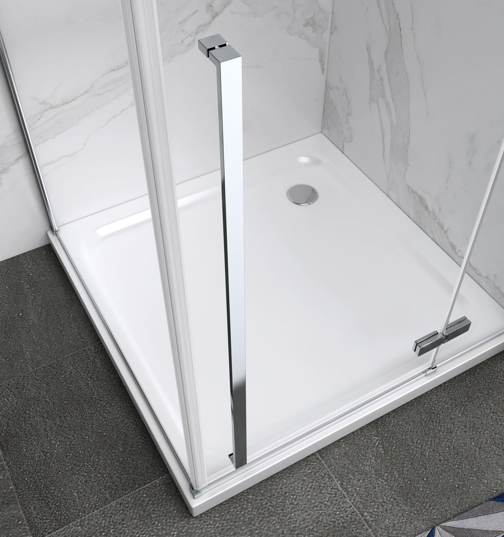 JAYLA - Box doccia con ante battenti, vetro 6 mm e profilo cromato