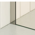FIONA - Painel de duche walk-in em vidro temperado 8 mm com perfil cromado e barra 22M