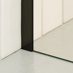 FIONA - Mampara de ducha walk-in de cristal templado de 10 mm con perfil negro mate