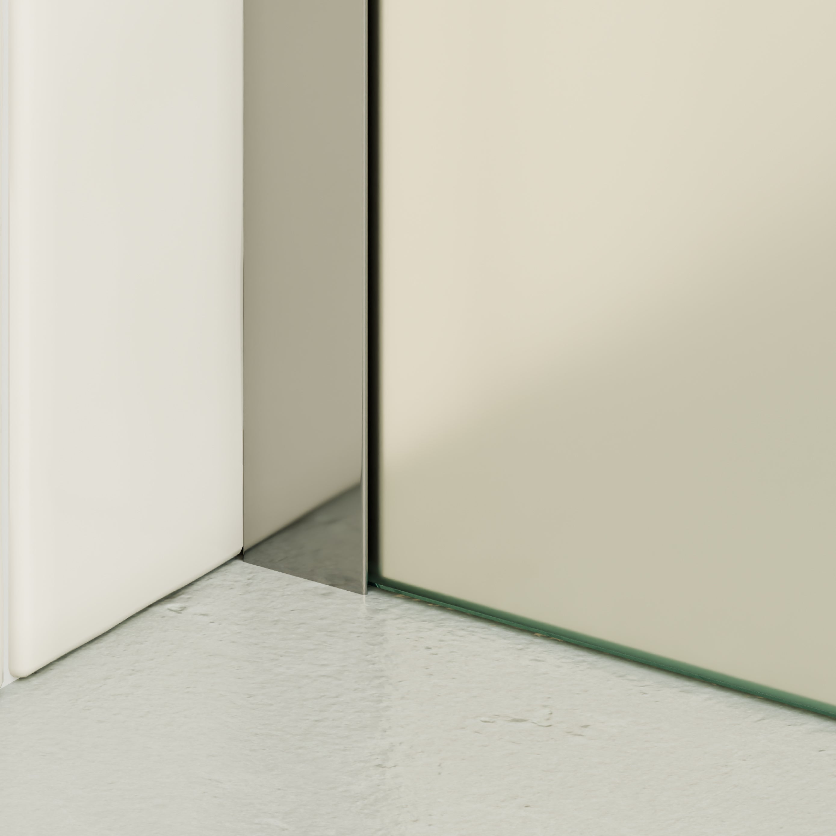 FIONA - Painel de duche Walk-In com painel lateral fixo em vidro temperado fosco 10 mm