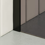 OLIVIA - Painel de duche Walk-In em vidro temperado escurecido 10 mm com perfil preto mate