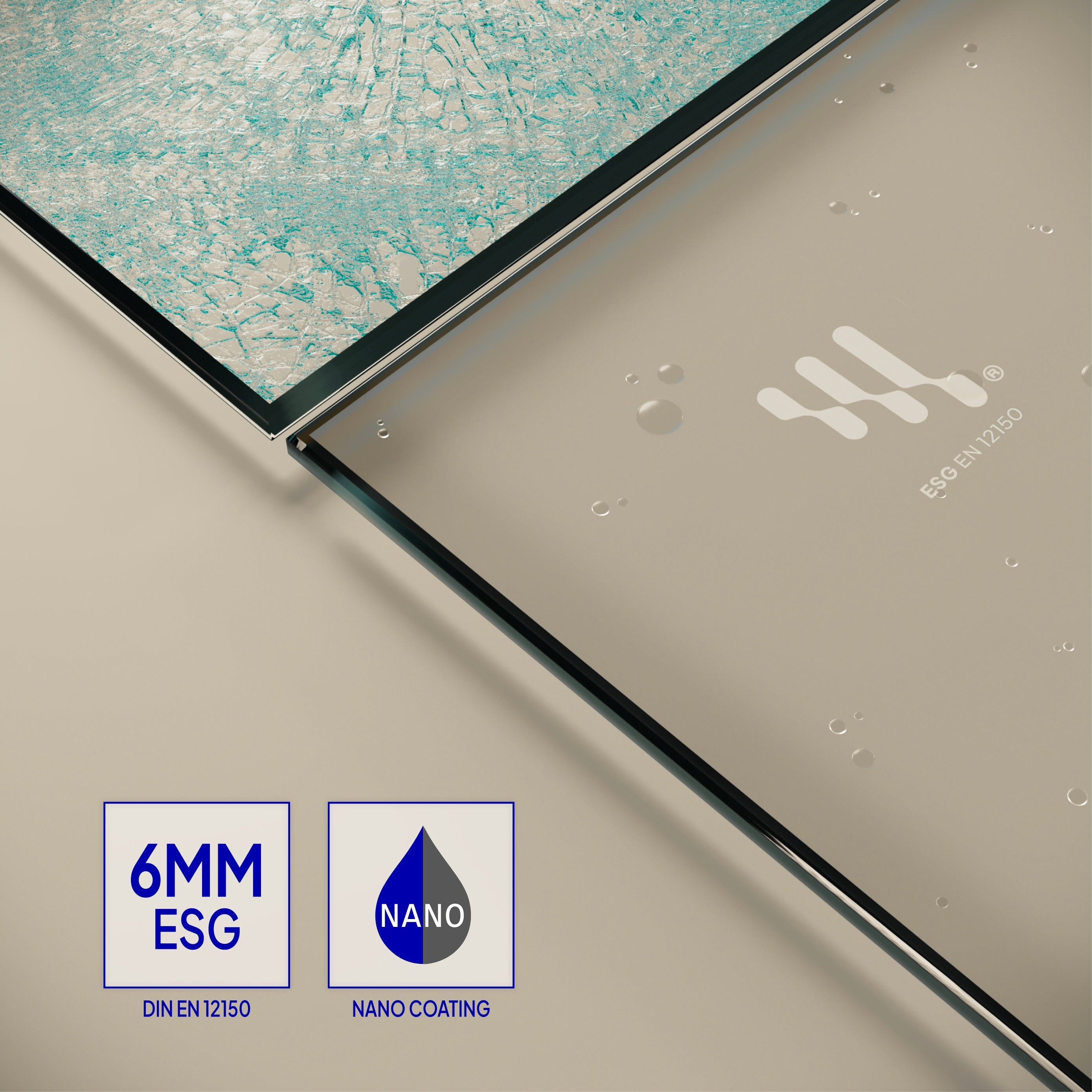 ALICE - Cabine de duche de canto com portas articuladas em vidro temperado fosco