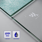 LIMA - Porta de duche com portas batentes em vidro temperado 6 mm e perfil cromado