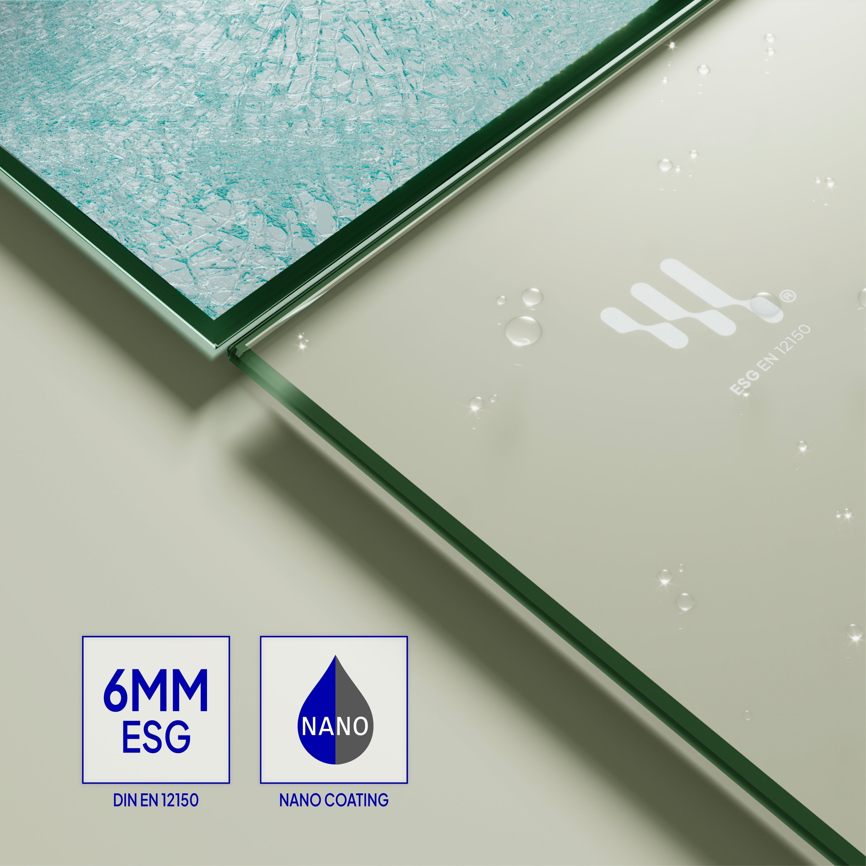 DIANA - Cabina de ducha angular con puertas correderas de cristal templado a cuadros