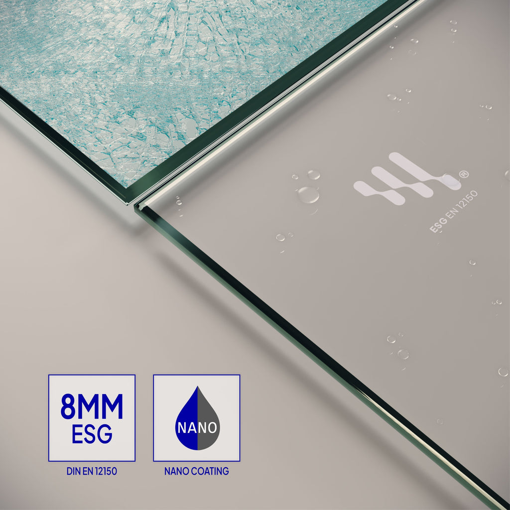 VIOLA - Cabine de duche com portas de correr em vidro temperado 8 mm, altura 200 cm