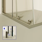 DIANA - Cabine de duche de canto com portas de correr em vidro temperado meio fosco