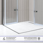 EMMA - Cabine de duche com portas articuladas, vidro 6 mm e perfil cromado