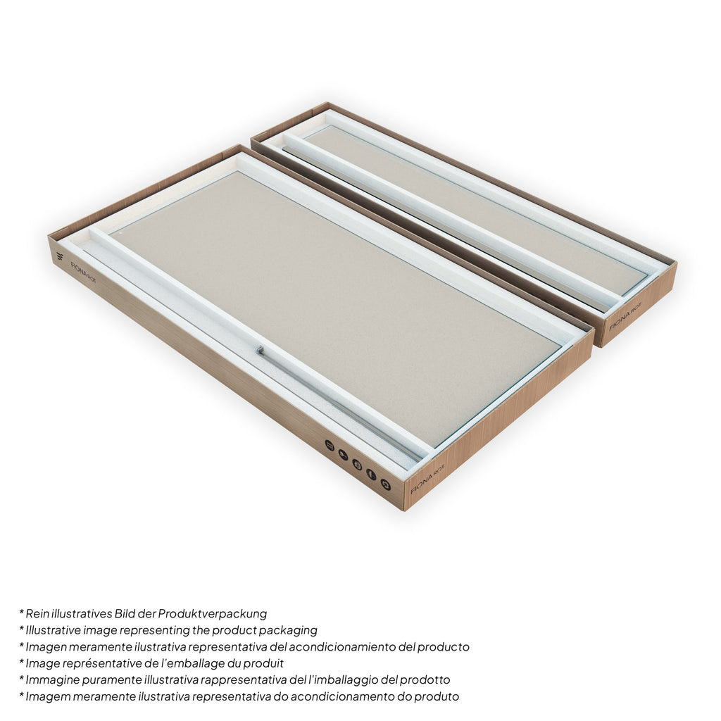 FIONA - Painel de duche Walk-In com painel lateral giratório em vidro temperado 10 mm