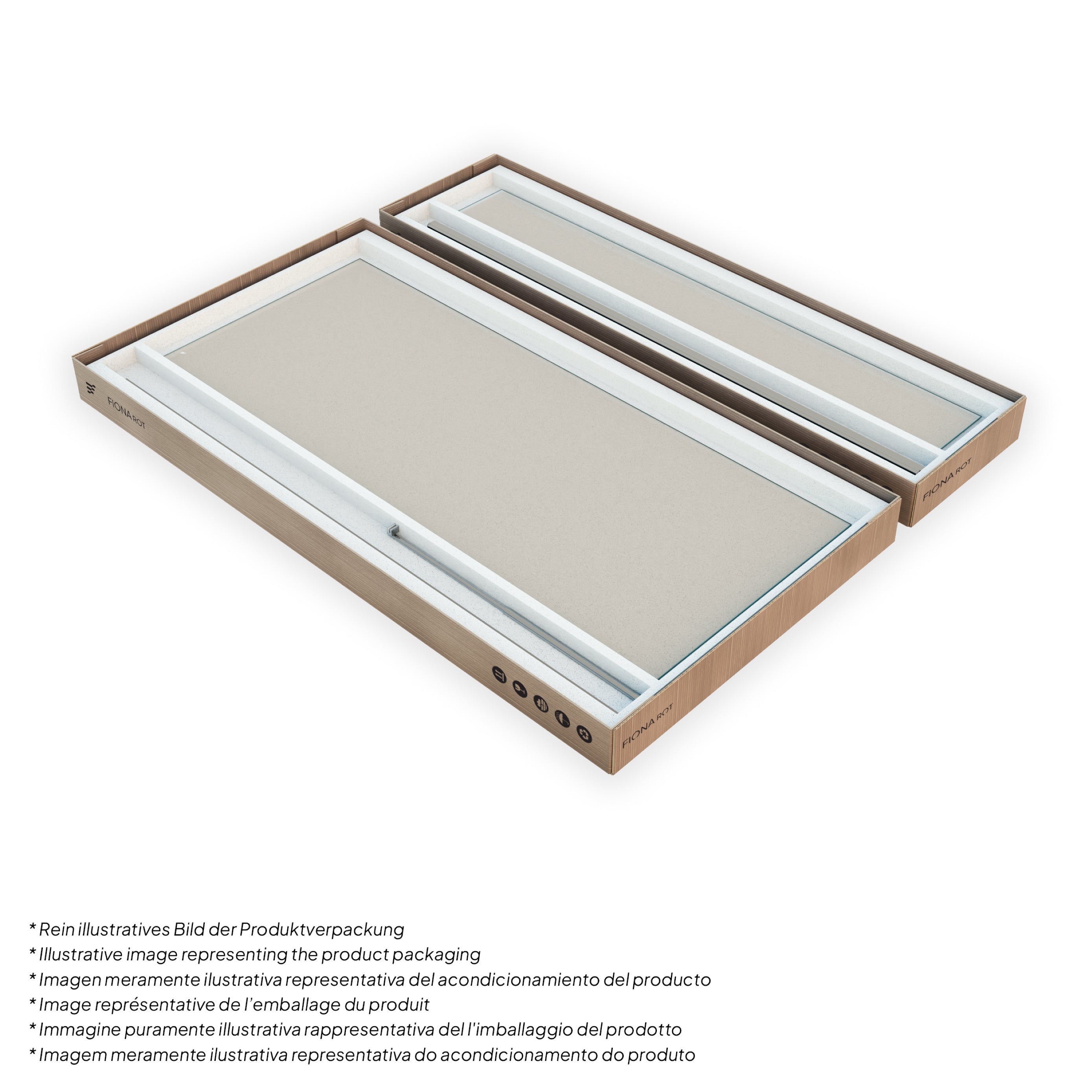 FIONA - Painel de duche Walk-In com painel lateral giratório em vidro temperado 10 mm