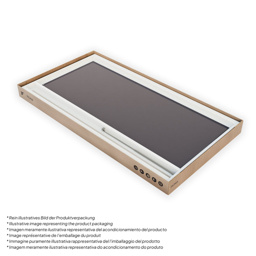 FIONA - Painel de duche Walk-In em vidro temperado escurecido 10 mm com perfil cromado