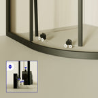ELLA - Cabine de duche de quadrante com portas de correr em vidro transparente e perfil preto mate
