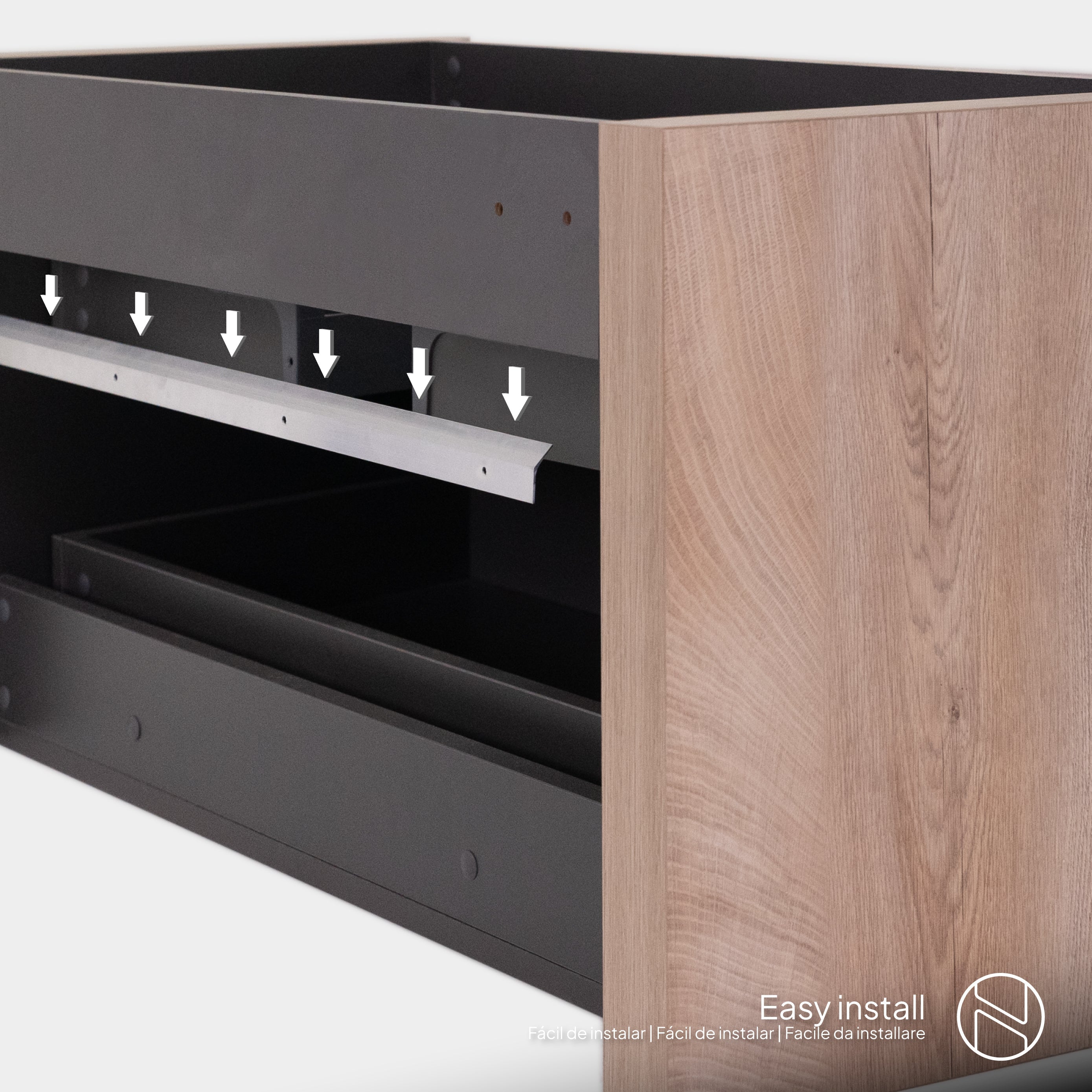 VESTA - Mueble de lavabo suspendido con cajones