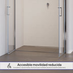 STELLA - Porta doccia con ante battenti in vetro temperato e profilo cromato