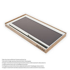 OLIVIA - Painel de duche Walk-In em vidro temperado escurecido 10 mm com perfil preto mate