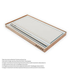 NICOLE - Cabine de duche frontal com portas articuladas em vidro temperado 8 mm