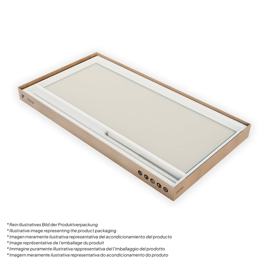 FIONA - Painel de duche Walk-In em vidro temperado 10 mm com perfil cromado