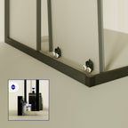 DIANA - Cabine de duche de canto com portas de correr em vidro temperado fosco e perfil preto mate