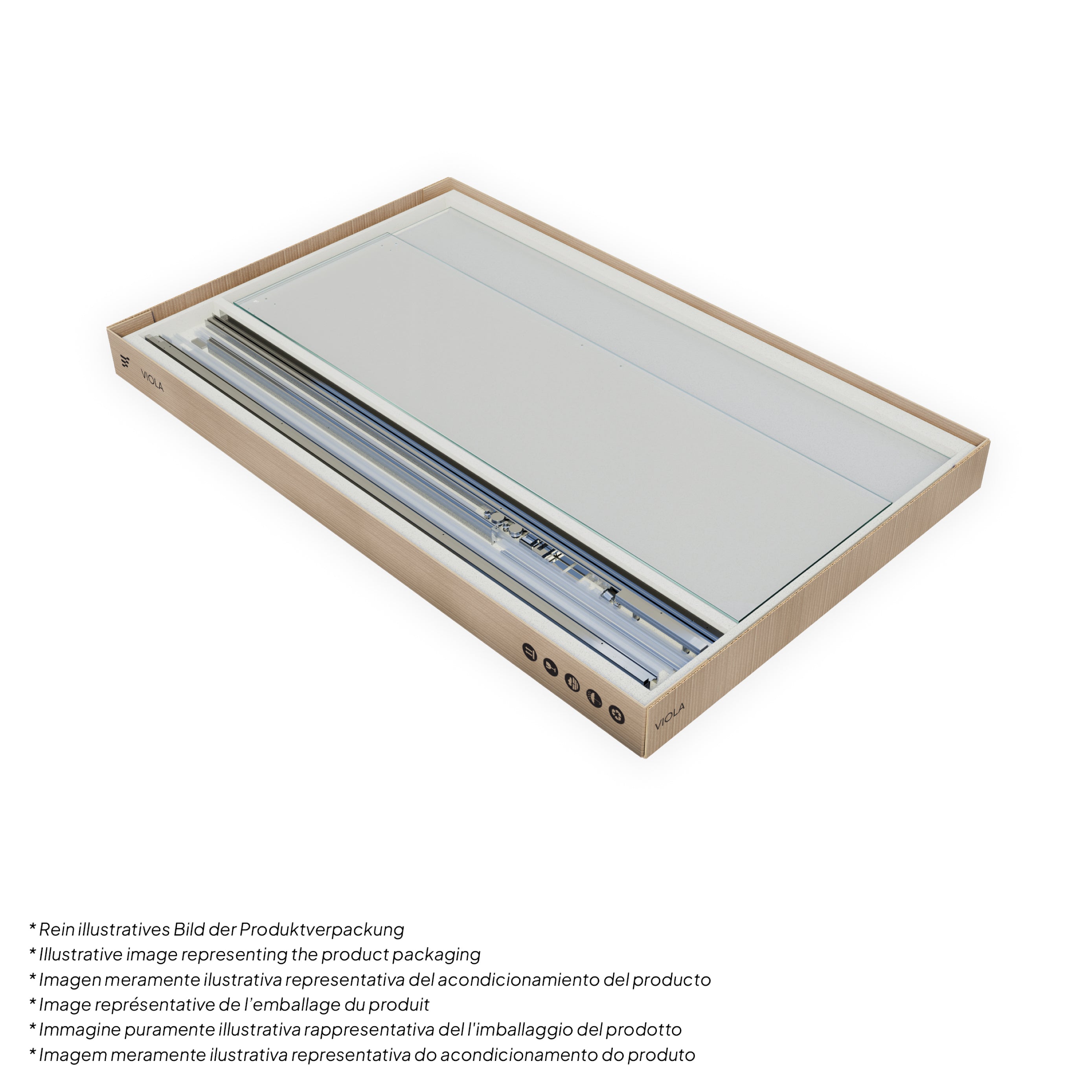 VIOLA - Cabine de duche com portas de correr em vidro temperado 8 mm, altura 200 cm