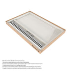 ISADORA - Cabine de duche frontal com portas articuladas em vidro temperado e perfil cromado