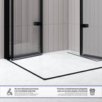 EMMA - Cabine de duche com portas articuladas, vidro 6 mm e perfil preto mate