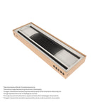 ELLA - Cabine de duche de quadrante com vidro transparente e linhas pretas