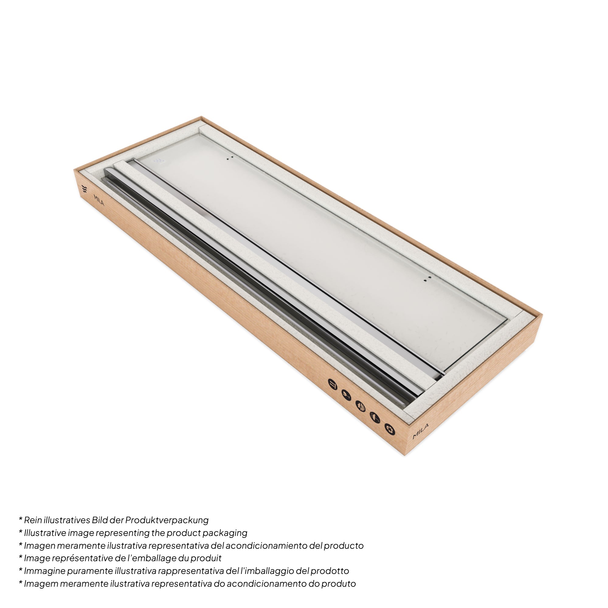 MILA - Porta de duche dobrável em vidro temperado 6 mm e perfil cromado