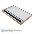 HELLEN - Cabine de duche frontal com portas articuladas em vidro temperado e perfil preto mate