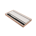 LARA - Porta doccia con ante battenti in vetro temperato 6 mm e profilo nero opaco