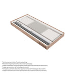 LARA - Mampara de ducha con puertas batientes de cristal templado parcialmente esmerilado de 6 mm