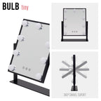 BULB TINY - Espelho de maquilhagem compacto com iluminação LED para uso diário